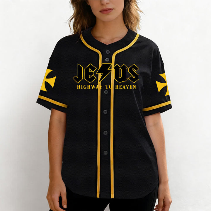 Christianartworkshop Jesus Highway To Heaven Geremia 17:7-8 Maglia da baseball - image 4