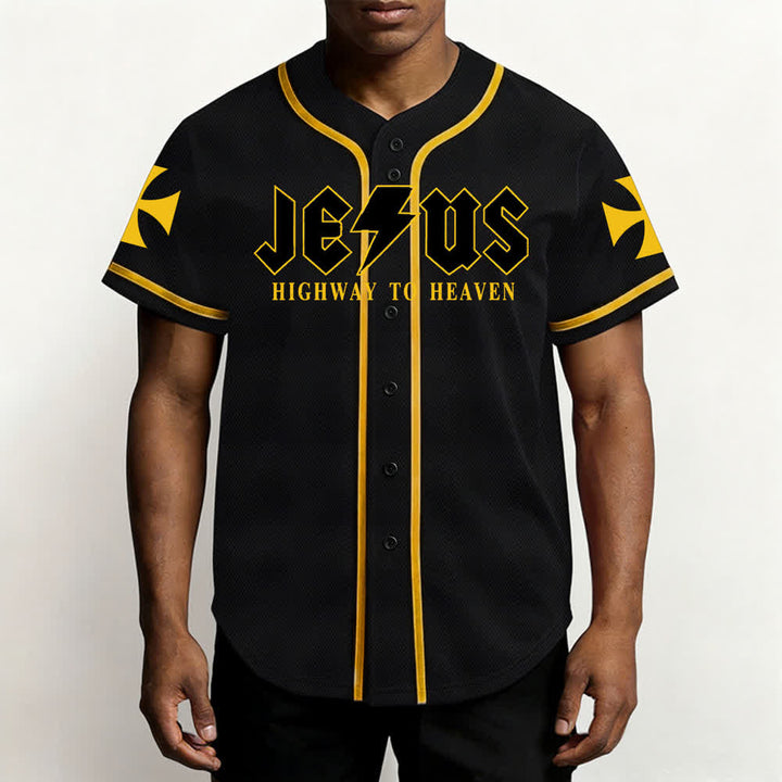 Christianartworkshop Jesus Highway To Heaven Geremia 17:7-8 Maglia da baseball - image 6