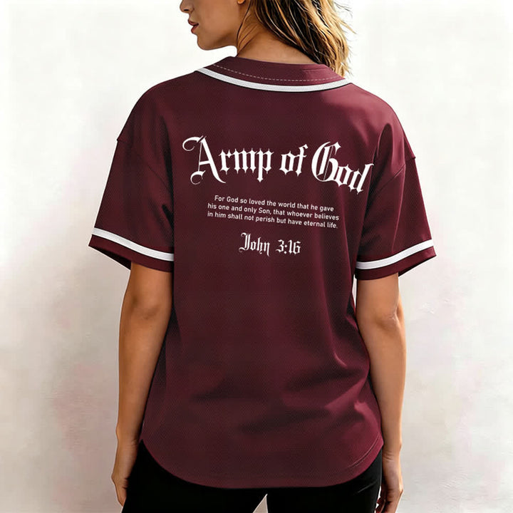 Christianartworkshop Army Of God Streetwear Baseball Jersey - image 17