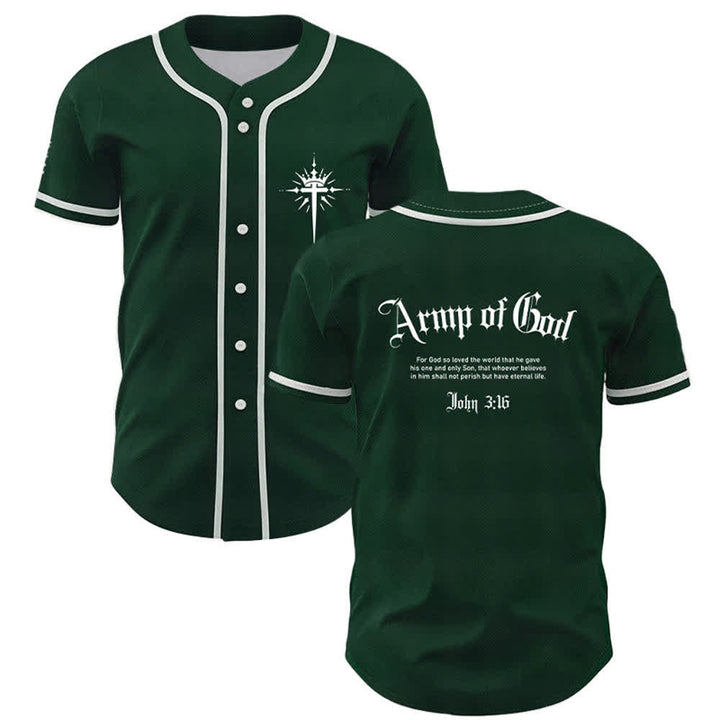 Christianartworkshop Army Of God Streetwear Baseball Jersey - Verde - 5XL - image 21