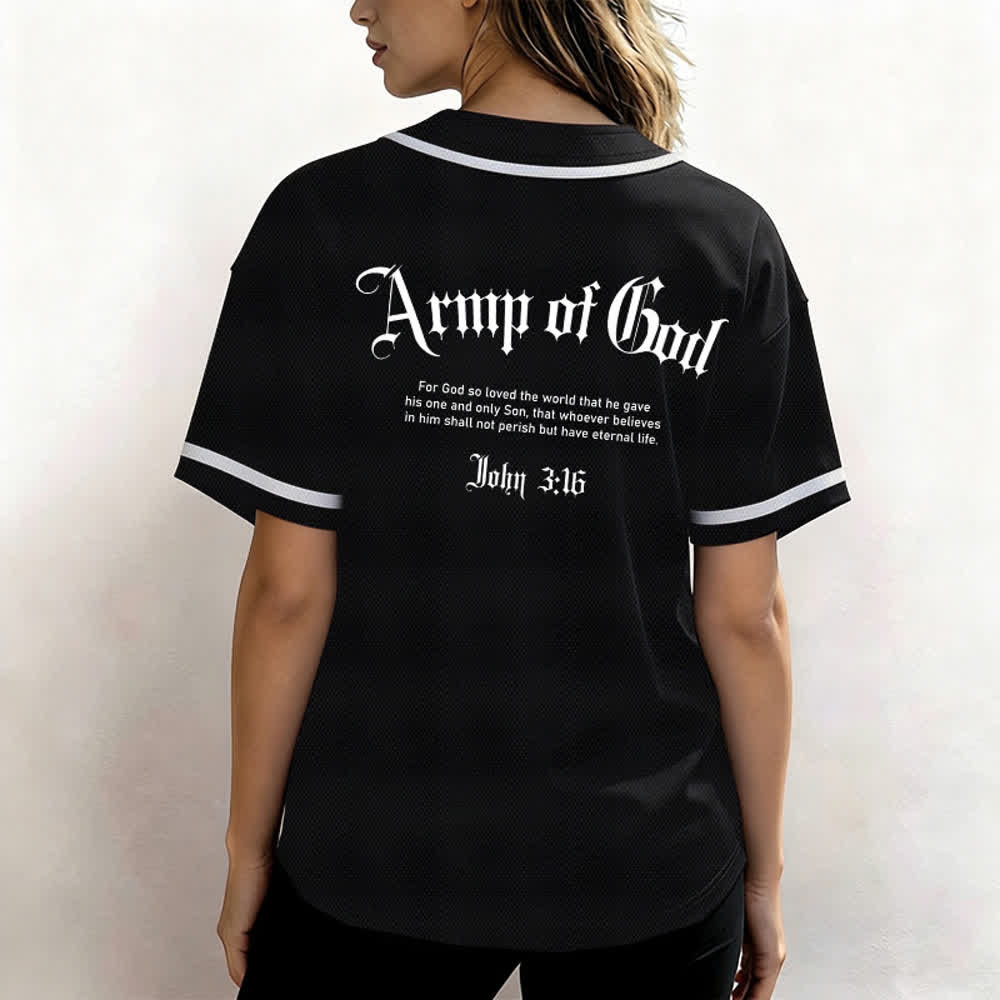 Christianartworkshop Army Of God Streetwear Baseball Jersey - image 10