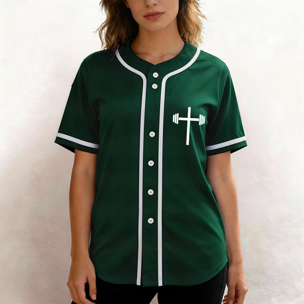 Christianartworkshop Lift Heavy Pray Hard Navy Baseball Jersey - image 18