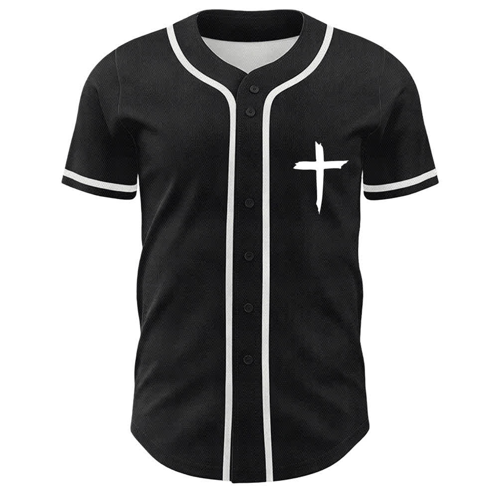 Christianartworkshop Faith Over Fear Maglia da baseball con bordo a contrasto incrociato - image 2