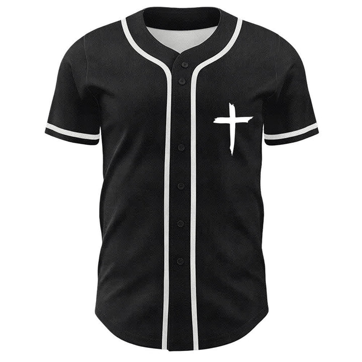 Christianartworkshop Faith Over Fear Maglia da baseball con bordo a contrasto incrociato - image 2