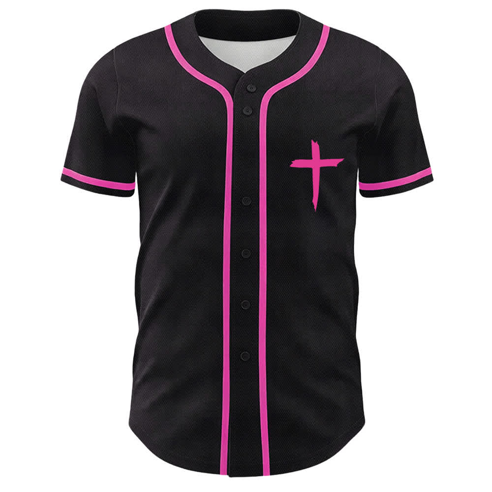 Christianartworkshop Faith Over Fear Maglia da baseball con bordo a contrasto incrociato - image 9