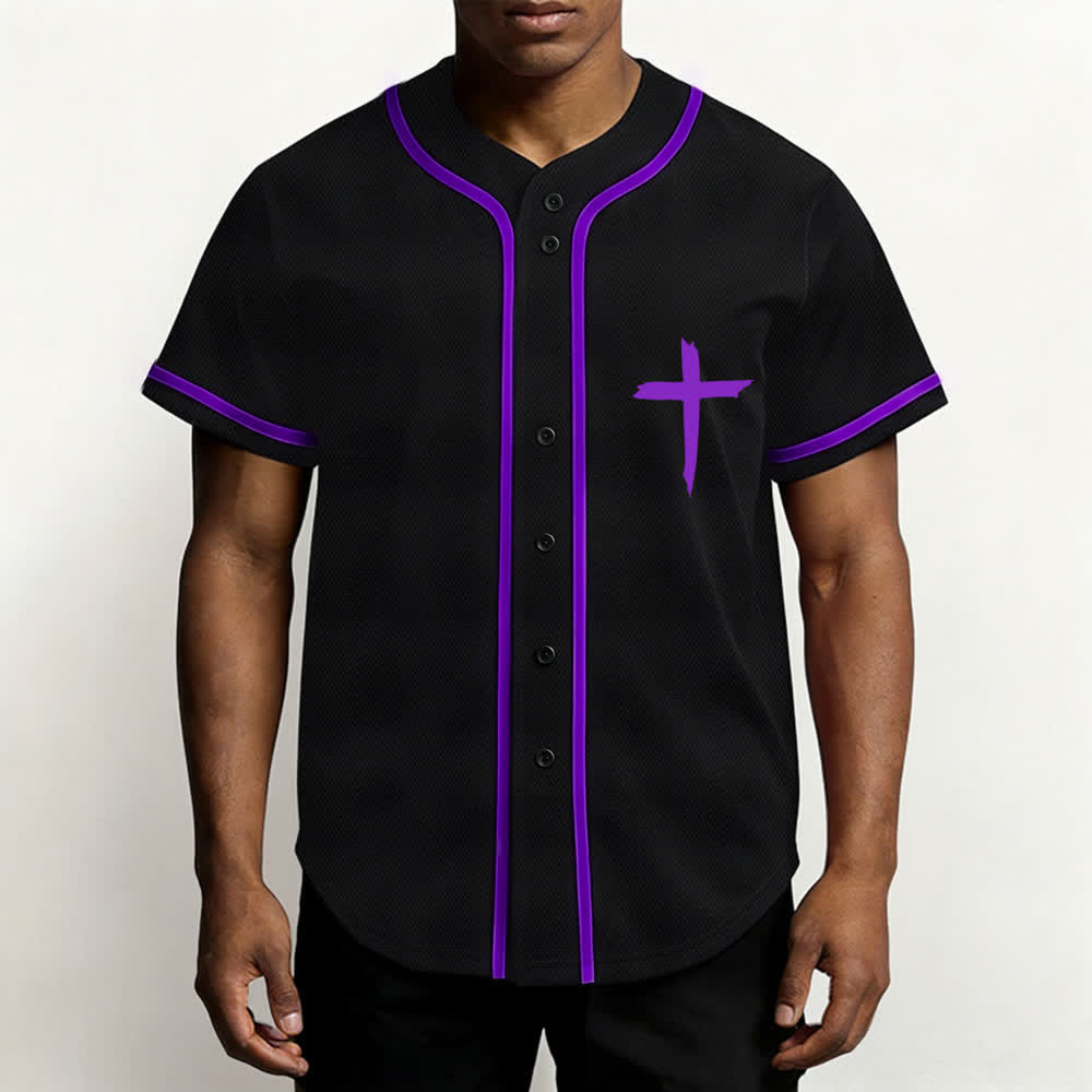 Christianartworkshop Faith Over Fear Maglia da baseball con bordo a contrasto incrociato - image 55