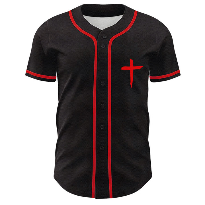 Christianartworkshop Faith Over Fear Maglia da baseball con bordo a contrasto incrociato - image 25