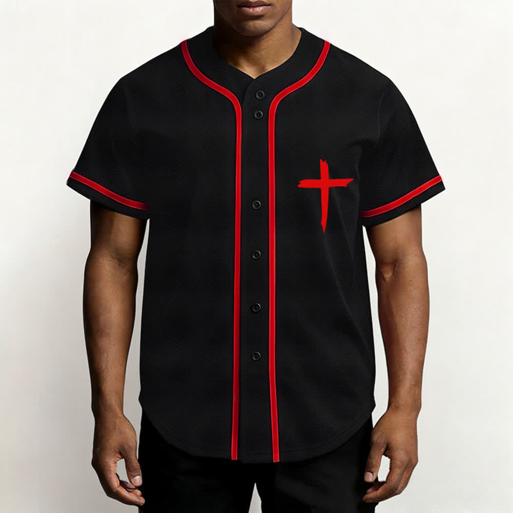 Christianartworkshop Faith Over Fear Maglia da baseball con bordo a contrasto incrociato - image 27