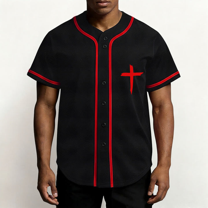Christianartworkshop Faith Over Fear Maglia da baseball con bordo a contrasto incrociato - image 27