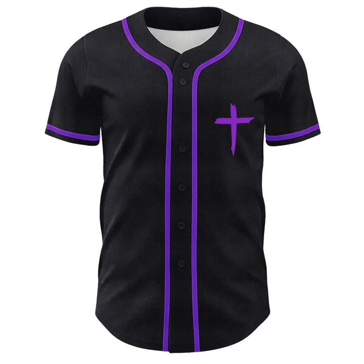 Christianartworkshop Faith Over Fear Maglia da baseball con bordo a contrasto incrociato - image 51