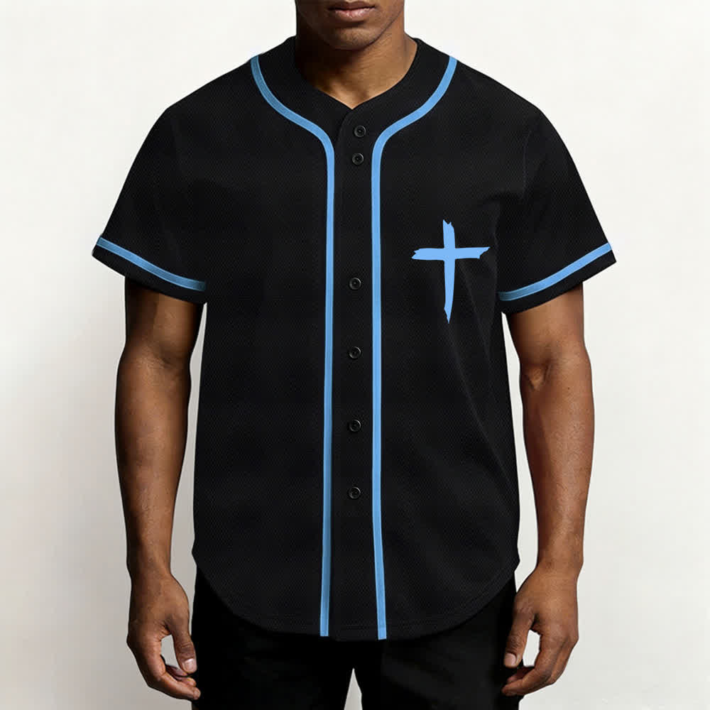 Christianartworkshop Faith Over Fear Maglia da baseball con bordo a contrasto incrociato - image 20