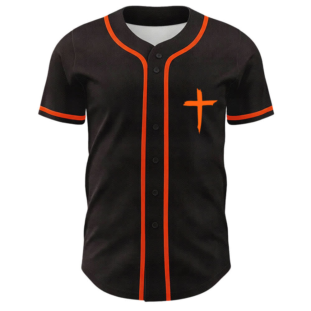 Christianartworkshop Faith Over Fear Maglia da baseball con bordo a contrasto incrociato - image 44