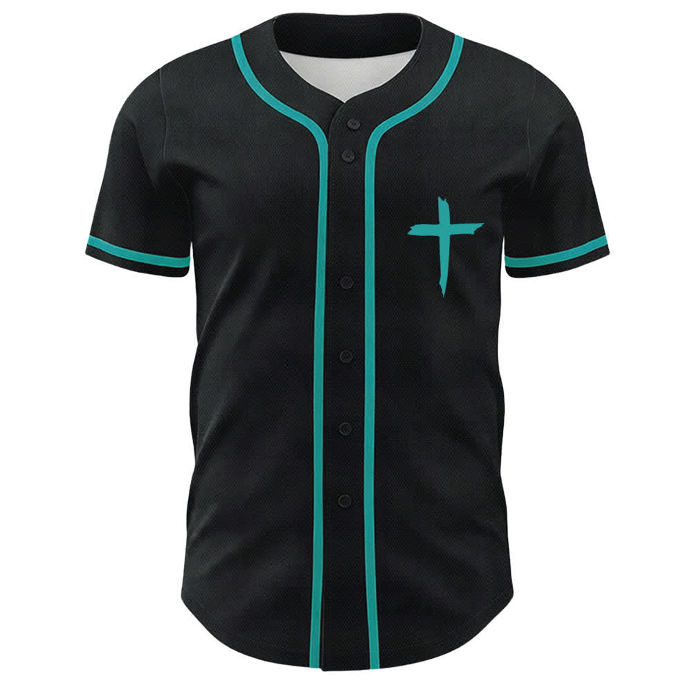Christianartworkshop Faith Over Fear Maglia da baseball con bordo a contrasto incrociato - image 30