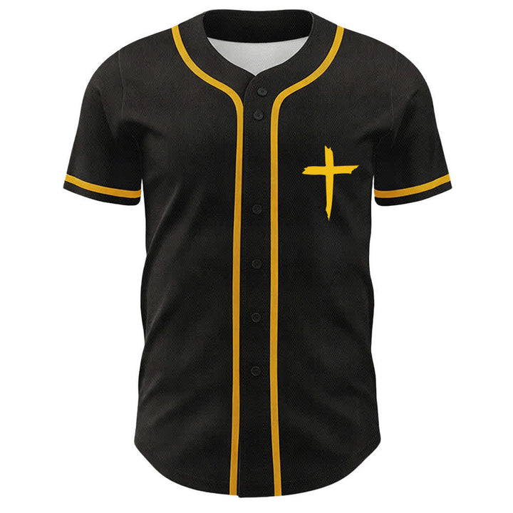 Christianartworkshop Faith Over Fear Maglia da baseball con bordo a contrasto incrociato - image 58