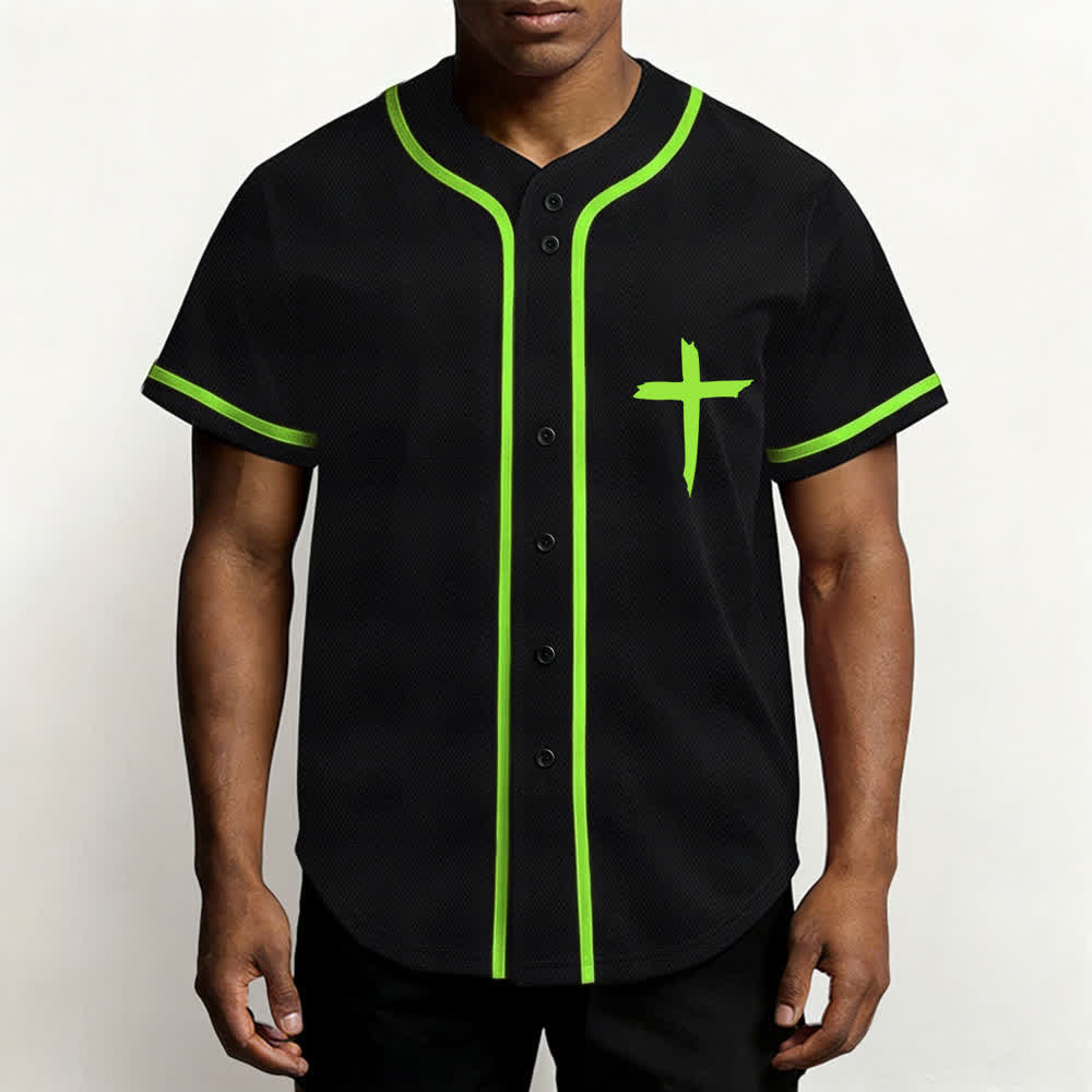 Christianartworkshop Faith Over Fear Maglia da baseball con bordo a contrasto incrociato - image 41