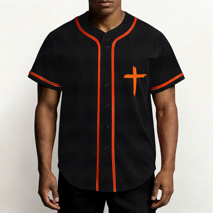 Christianartworkshop Faith Over Fear Maglia da baseball con bordo a contrasto incrociato - image 48
