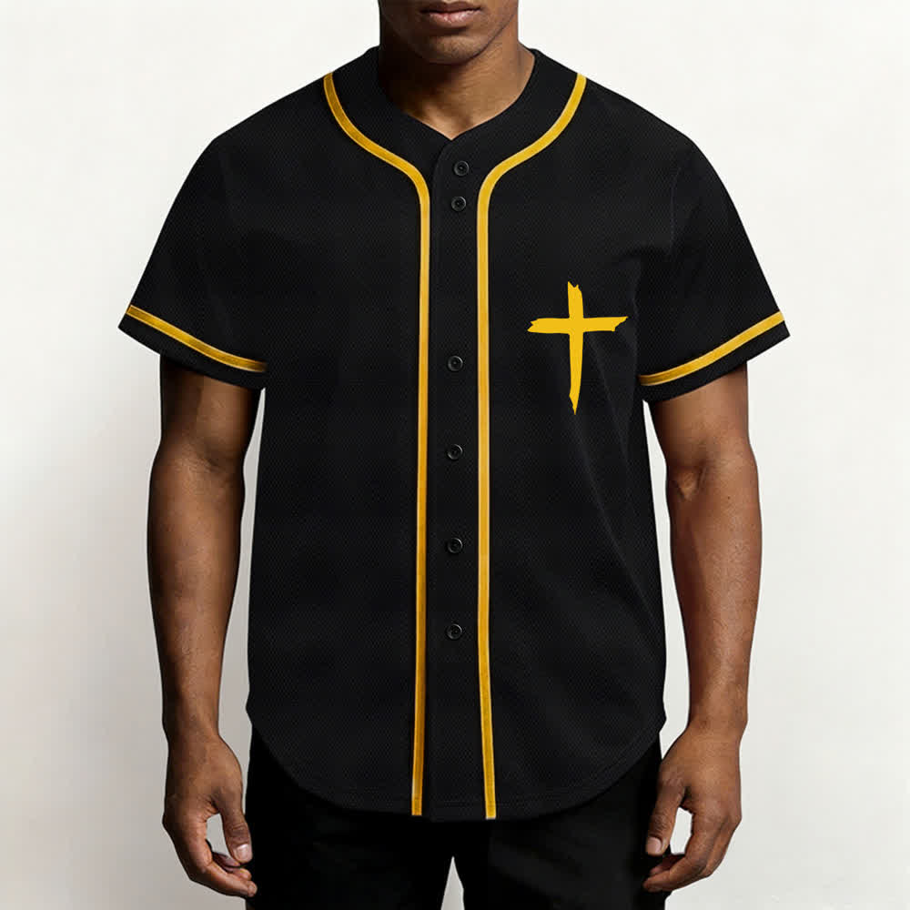Christianartworkshop Faith Over Fear Maglia da baseball con bordo a contrasto incrociato - image 62