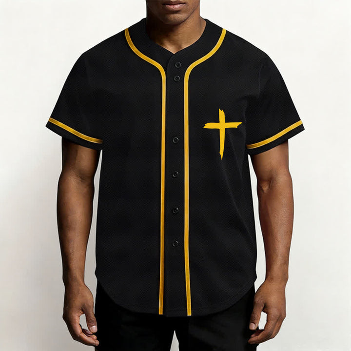 Christianartworkshop Faith Over Fear Maglia da baseball con bordo a contrasto incrociato - image 62