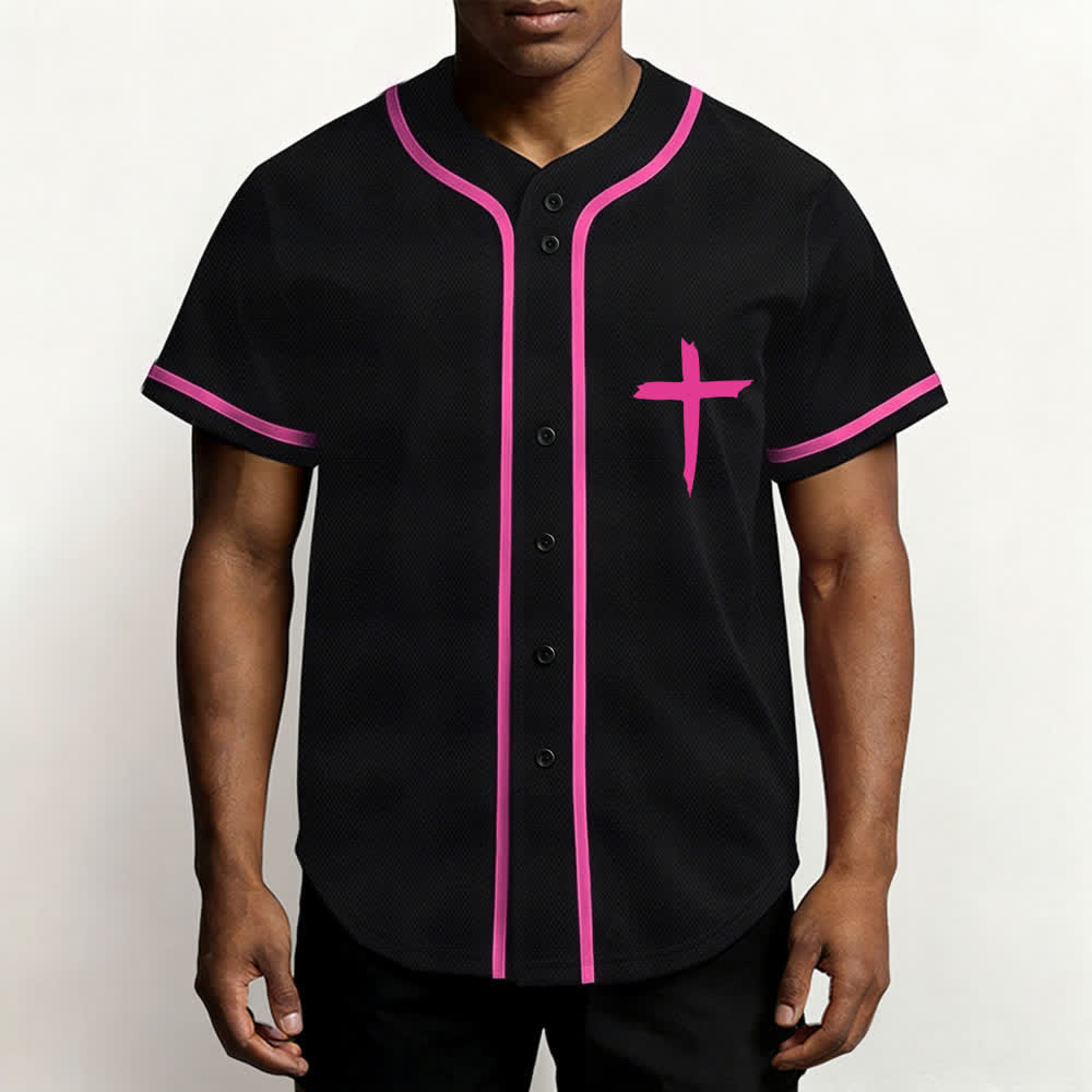 Christianartworkshop Faith Over Fear Maglia da baseball con bordo a contrasto incrociato - image 13