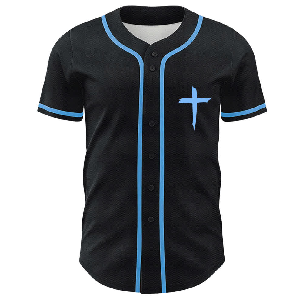 Christianartworkshop Faith Over Fear Maglia da baseball con bordo a contrasto incrociato - image 16