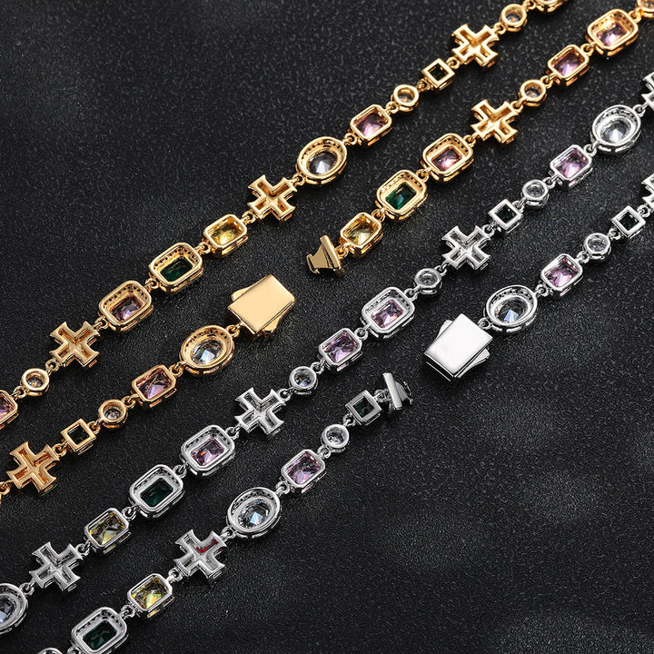 Christianartworkshop Catena intrecciata con croci e pietre decorate: simbolo di costante e vigile protezione. - image 9