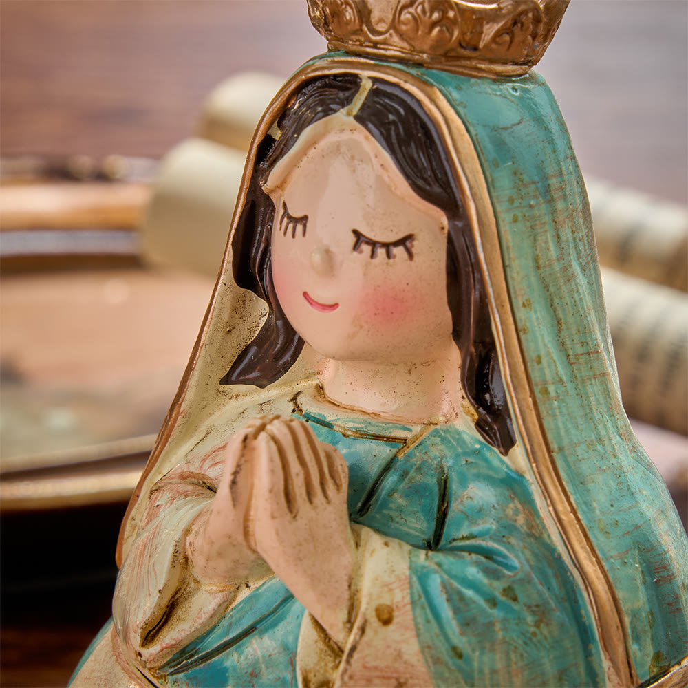 Christianartworkshop Confezione da 2 scatole porta rosario con statuette del Sacro Cuore, Gesù e la Vergine Maria, decorazioni religiose. - image 5