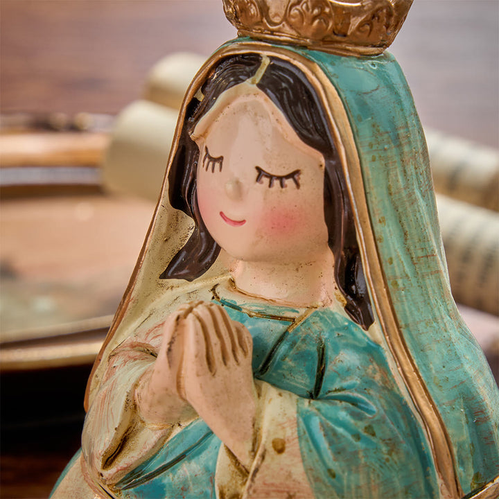 Christianartworkshop Confezione da 2 scatole porta rosario con statuette del Sacro Cuore, Gesù e la Vergine Maria, decorazioni religiose. - image 5