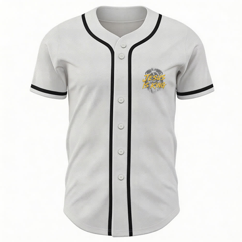 Christianartworkshop Maglia da baseball con grafica "Gesù è il Re Leone" - image 9