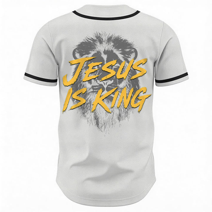Christianartworkshop Maglia da baseball con grafica "Gesù è il Re Leone" - image 8
