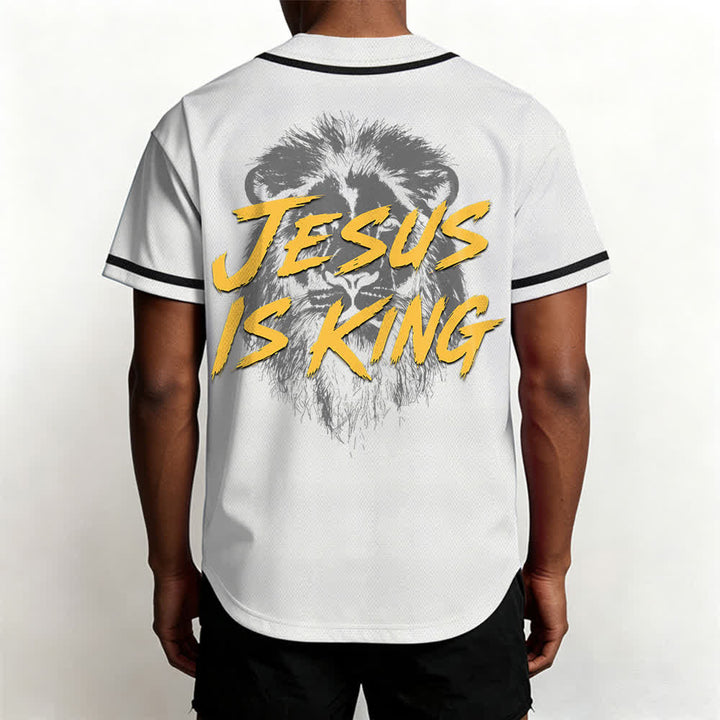 Christianartworkshop Maglia da baseball con grafica "Gesù è il Re Leone" - image 12