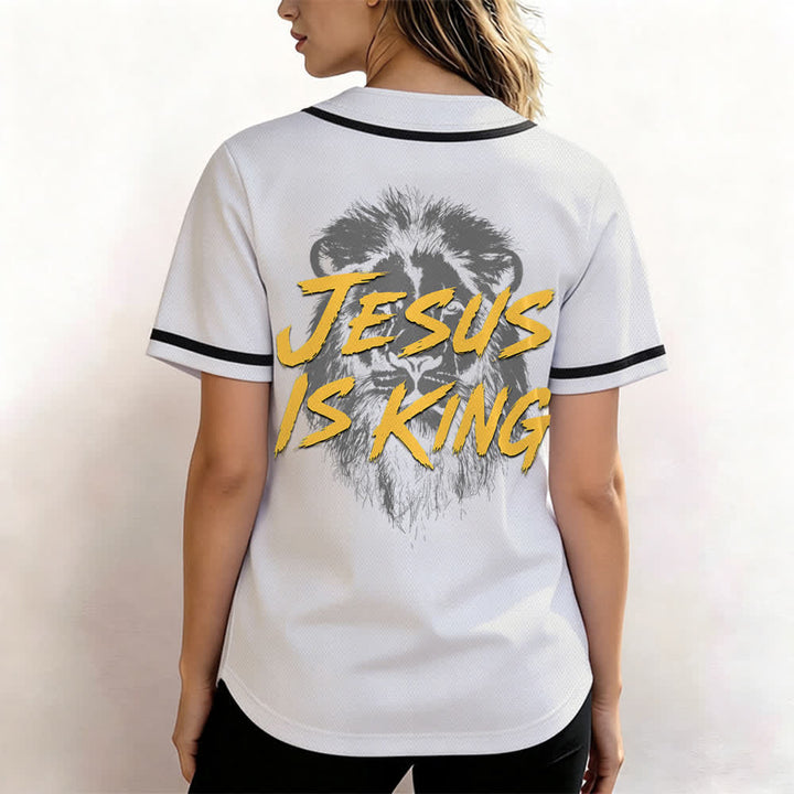 Christianartworkshop Maglia da baseball con grafica "Gesù è il Re Leone" - image 10