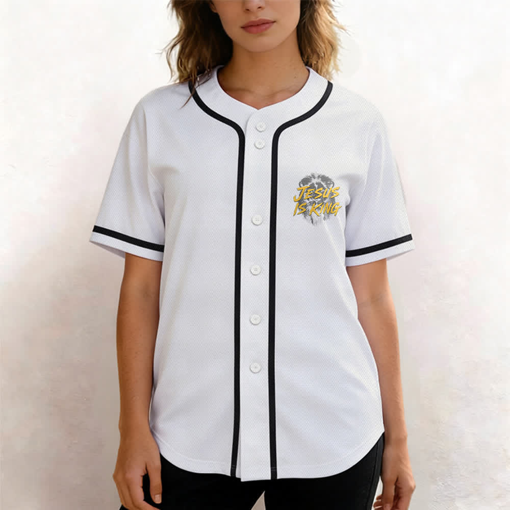 Christianartworkshop Maglia da baseball con grafica "Gesù è il Re Leone" - image 11