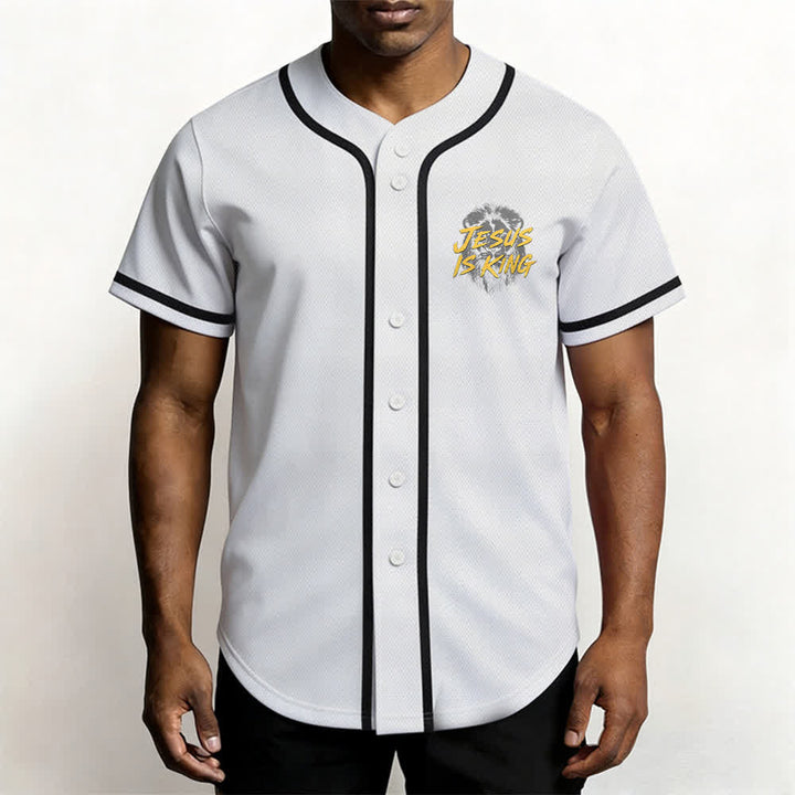 Christianartworkshop Maglia da baseball con grafica "Gesù è il Re Leone" - image 13