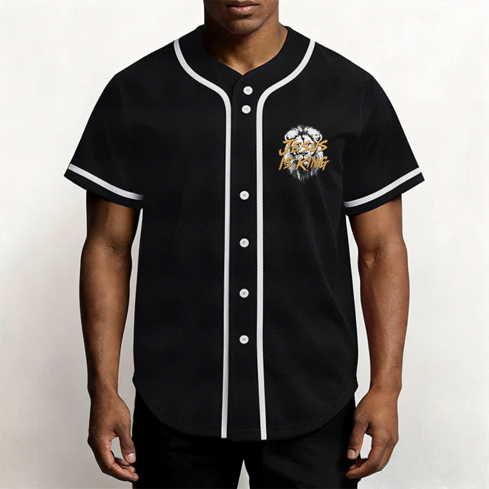 Christianartworkshop Maglia da baseball con grafica "Gesù è il Re Leone" - image 20