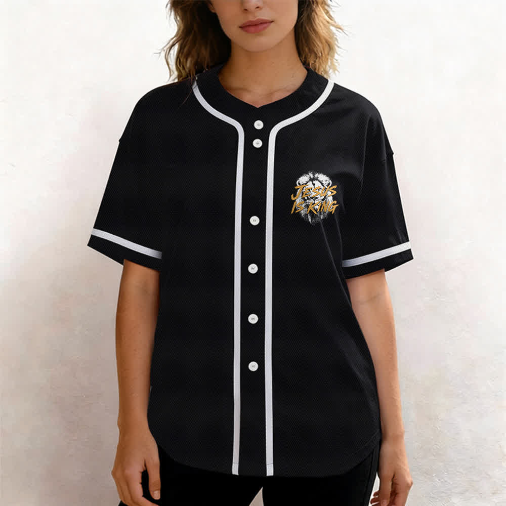 Christianartworkshop Maglia da baseball con grafica "Gesù è il Re Leone" - image 18