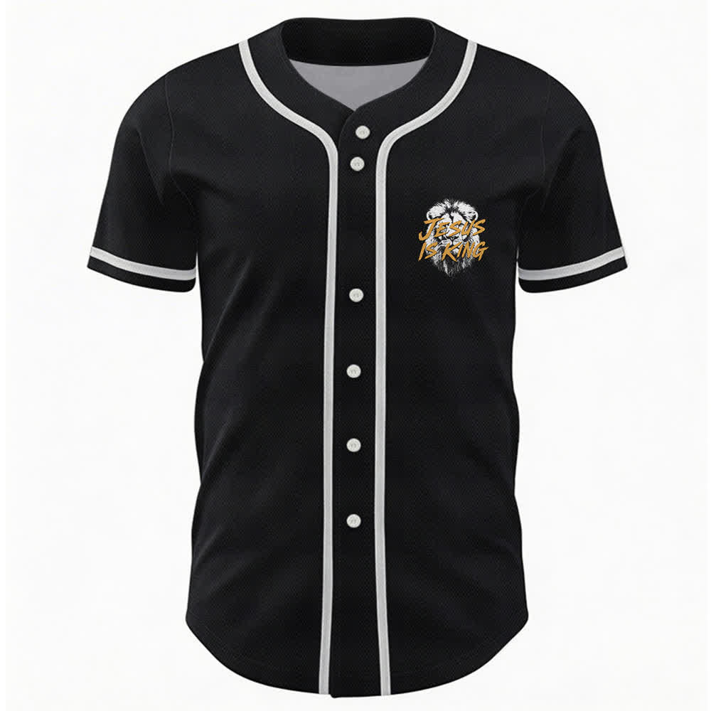 Christianartworkshop Maglia da baseball con grafica "Gesù è il Re Leone" - image 16