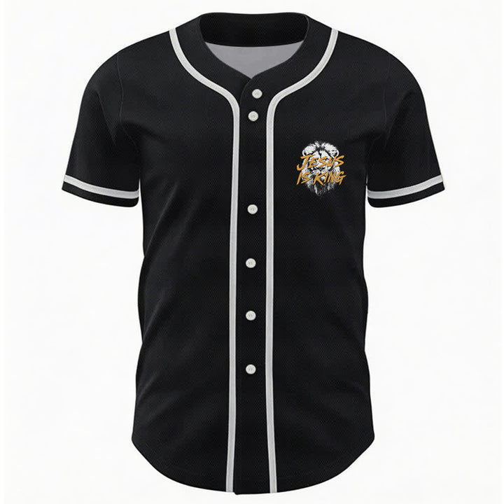 Christianartworkshop Maglia da baseball con grafica "Gesù è il Re Leone" - image 16