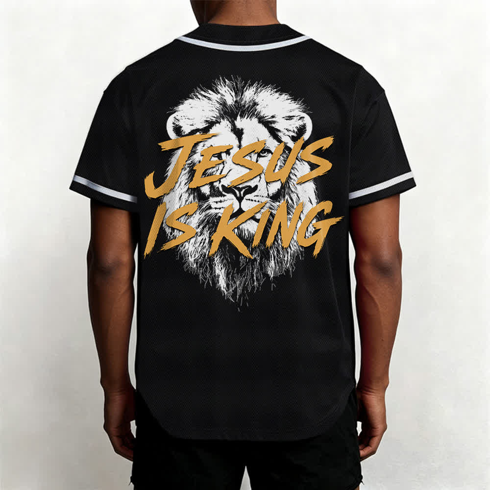 Christianartworkshop Maglia da baseball con grafica "Gesù è il Re Leone" - image 19
