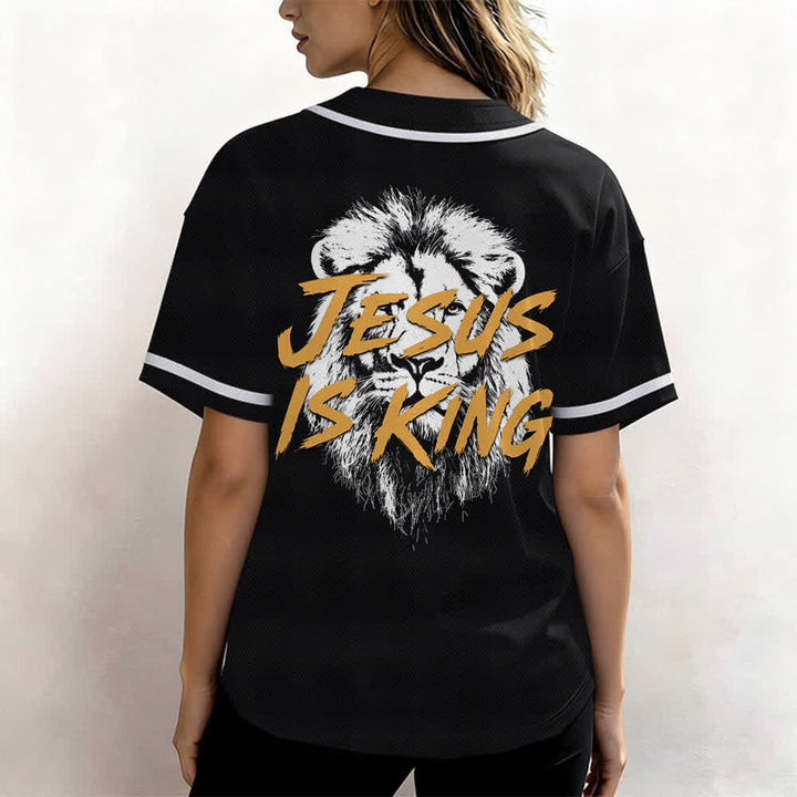 Christianartworkshop Maglia da baseball con grafica "Gesù è il Re Leone" - image 17