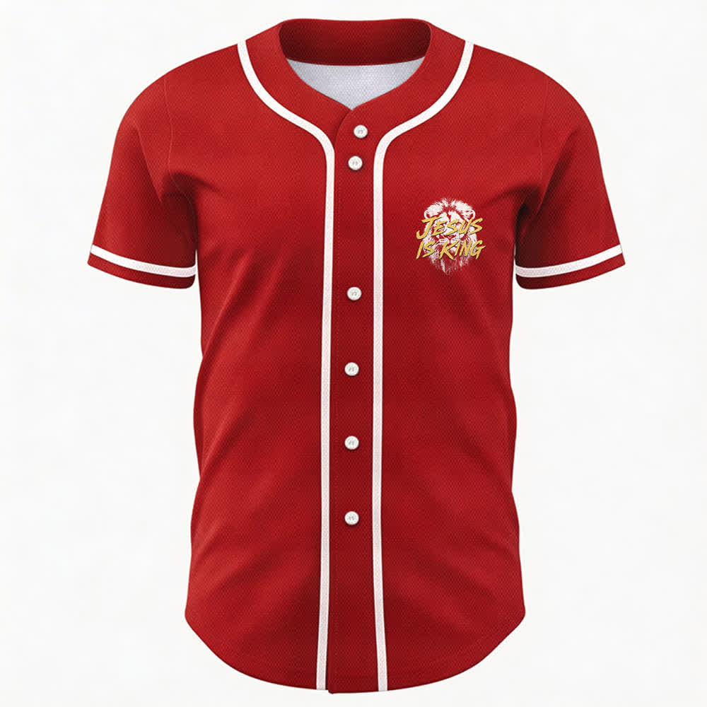 Christianartworkshop Maglia da baseball con grafica "Gesù è il Re Leone" - image 23
