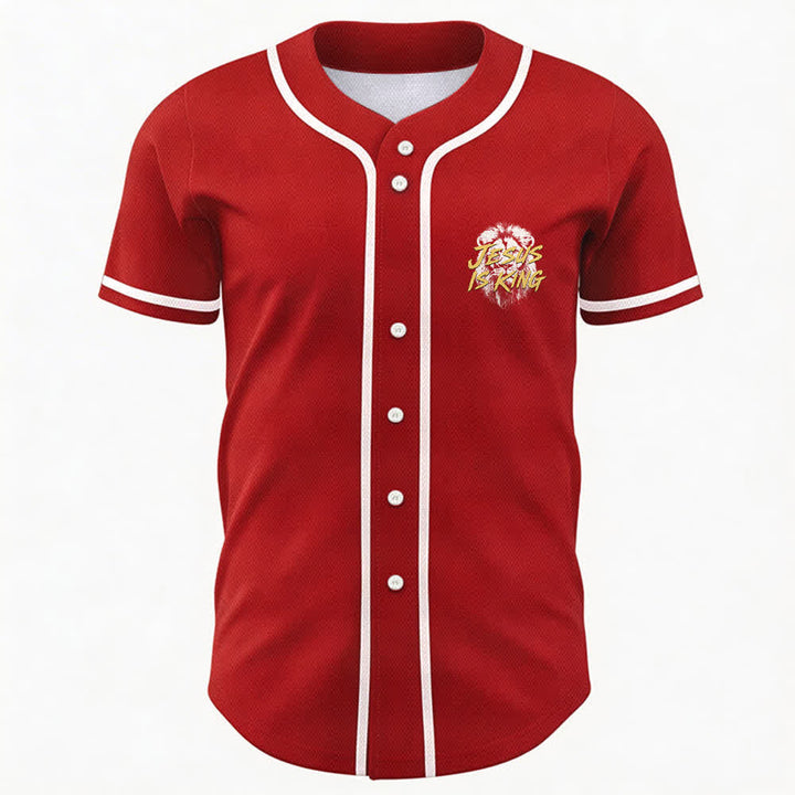 Christianartworkshop Maglia da baseball con grafica "Gesù è il Re Leone" - image 23