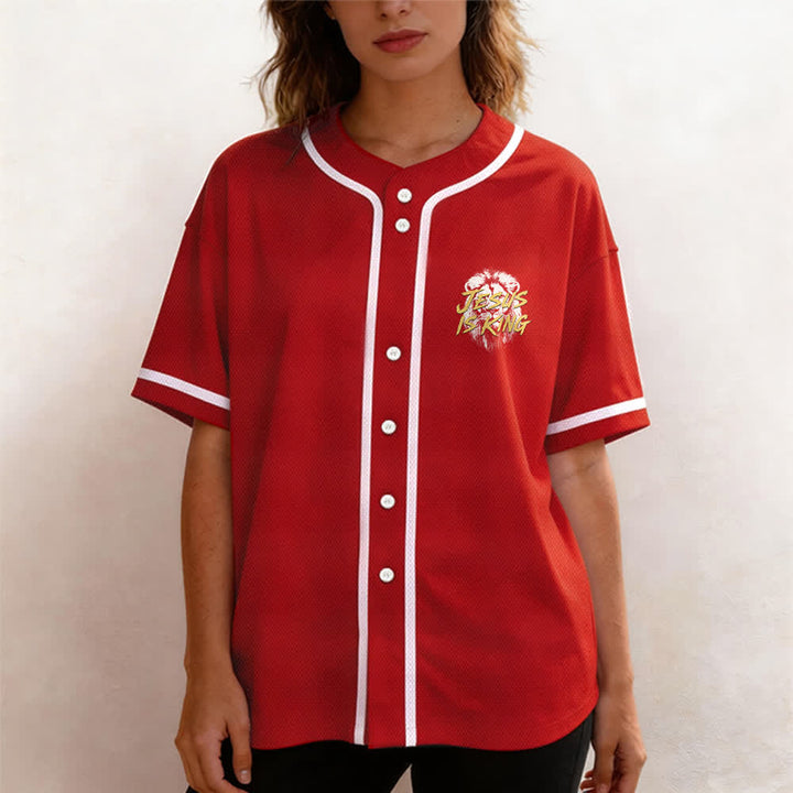 Christianartworkshop Maglia da baseball con grafica "Gesù è il Re Leone" - image 25