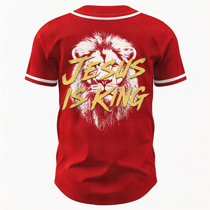 Christianartworkshop Maglia da baseball con grafica "Gesù è il Re Leone" - image 22