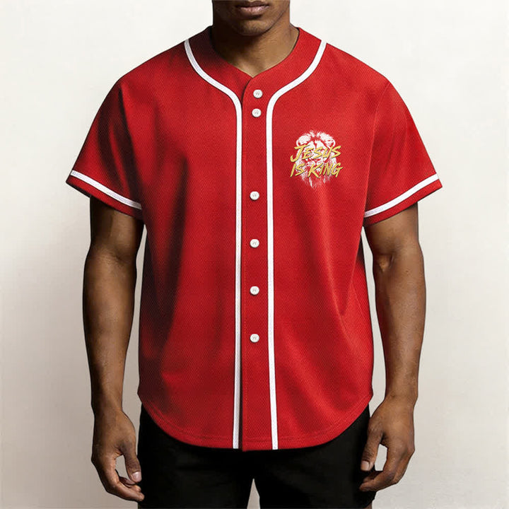 Christianartworkshop Maglia da baseball con grafica "Gesù è il Re Leone" - image 27