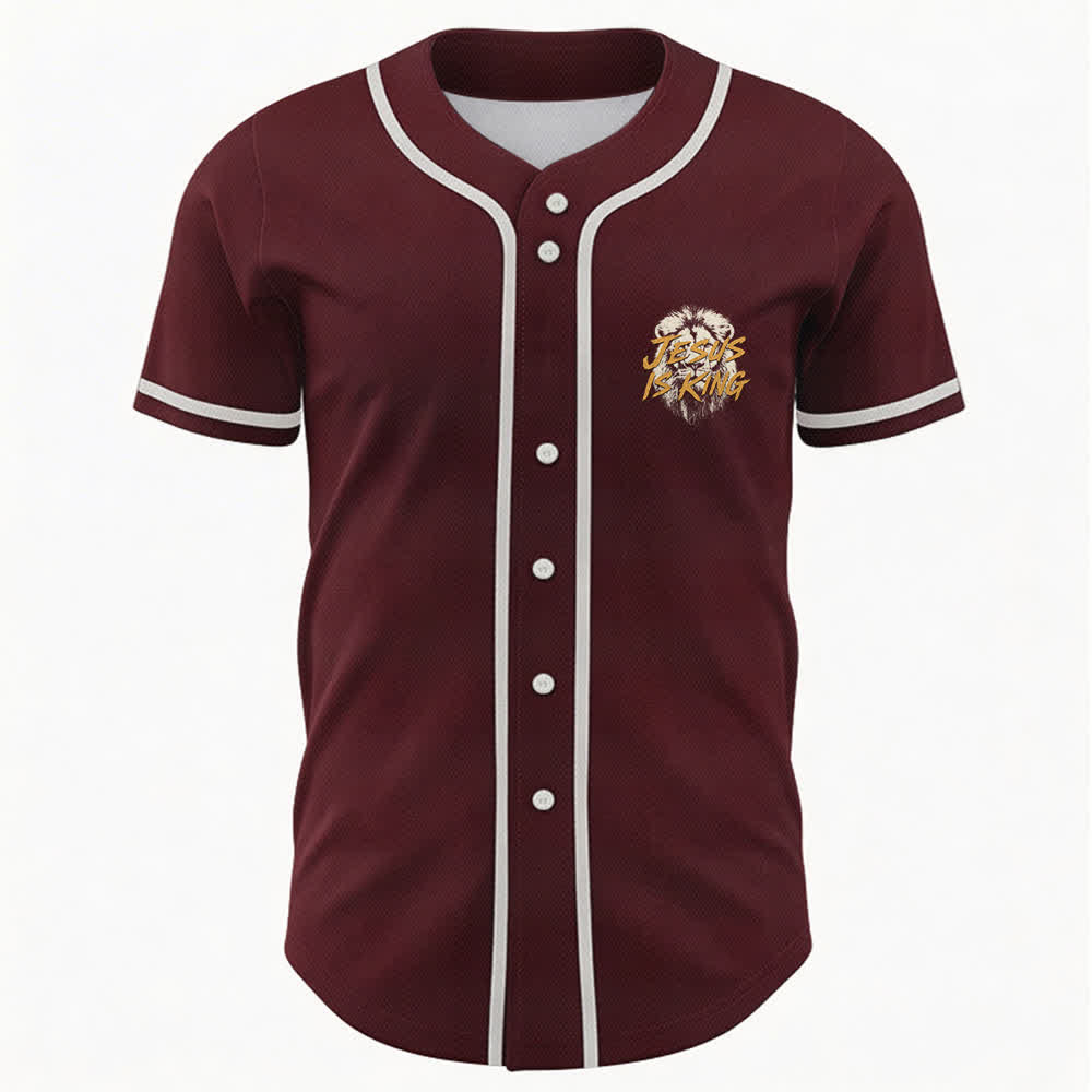Christianartworkshop Maglia da baseball con grafica "Gesù è il Re Leone" - image 30