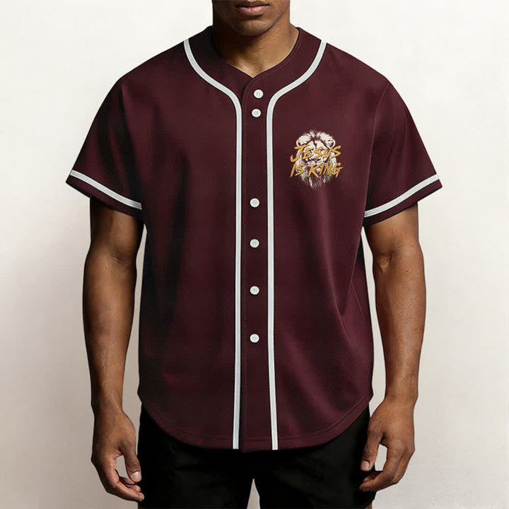 Christianartworkshop Maglia da baseball con grafica "Gesù è il Re Leone" - image 34