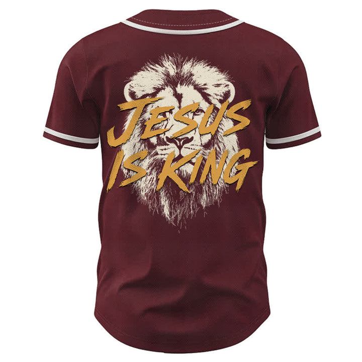 Christianartworkshop Maglia da baseball con grafica "Gesù è il Re Leone" - image 29