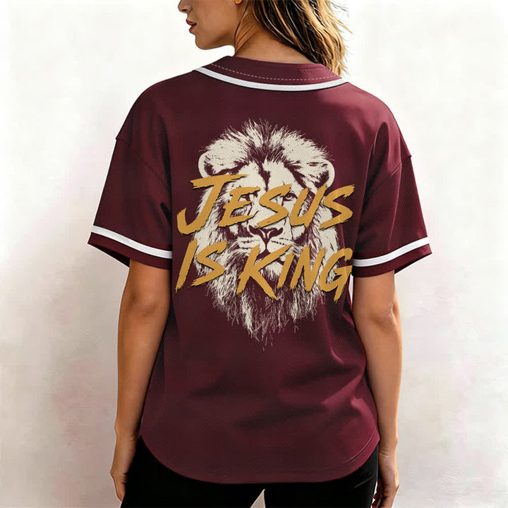 Christianartworkshop Maglia da baseball con grafica "Gesù è il Re Leone" - image 31