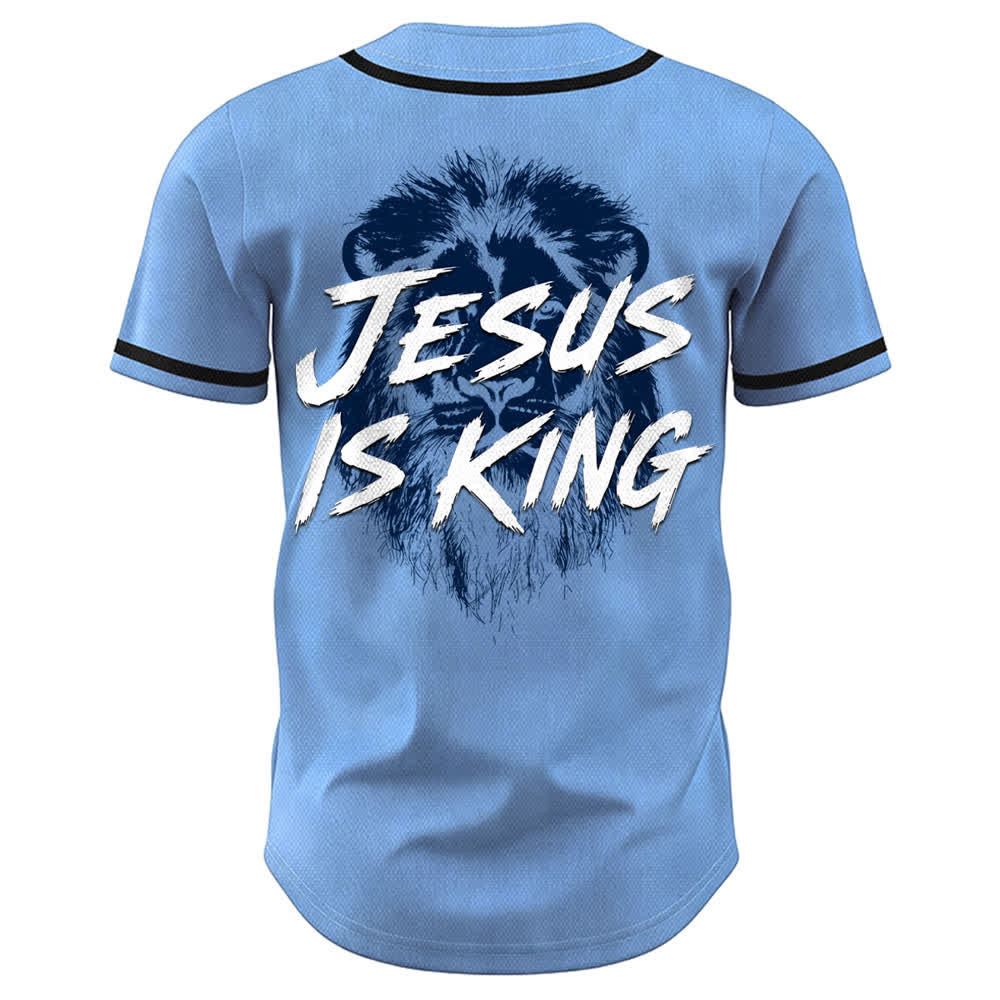 Christianartworkshop Maglia da baseball con grafica "Gesù è il Re Leone" - image 36