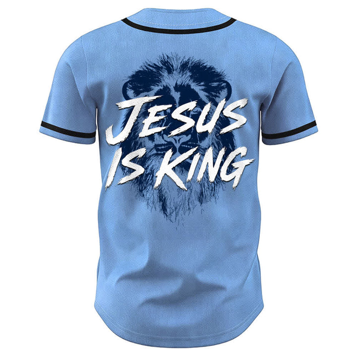 Christianartworkshop Maglia da baseball con grafica "Gesù è il Re Leone" - image 36